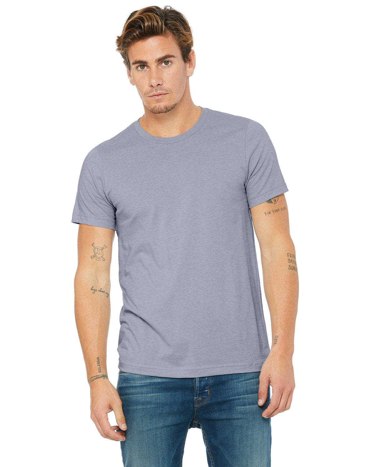 BELLA + CANVAS 3001CVC CVC Jersey Tee (HEATHER BLUE)