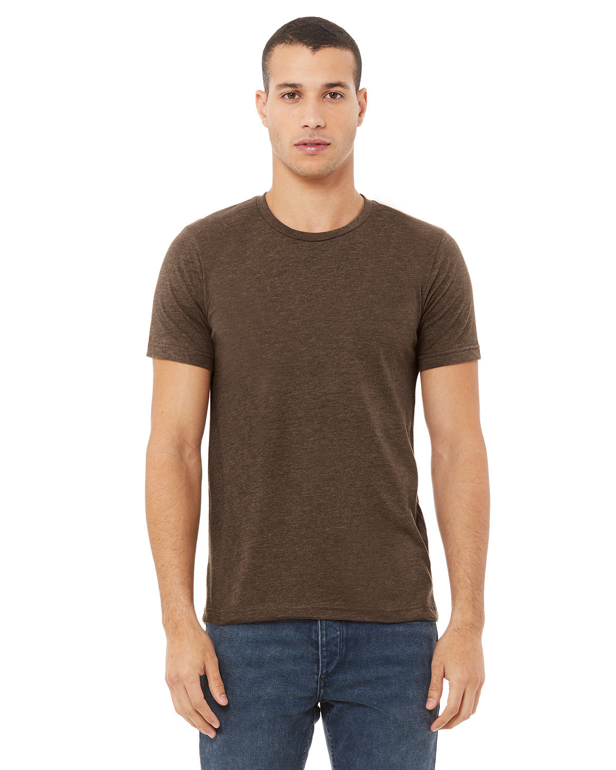 BELLA + CANVAS 3001CVC CVC Jersey Tee (HEATHER BROWN)