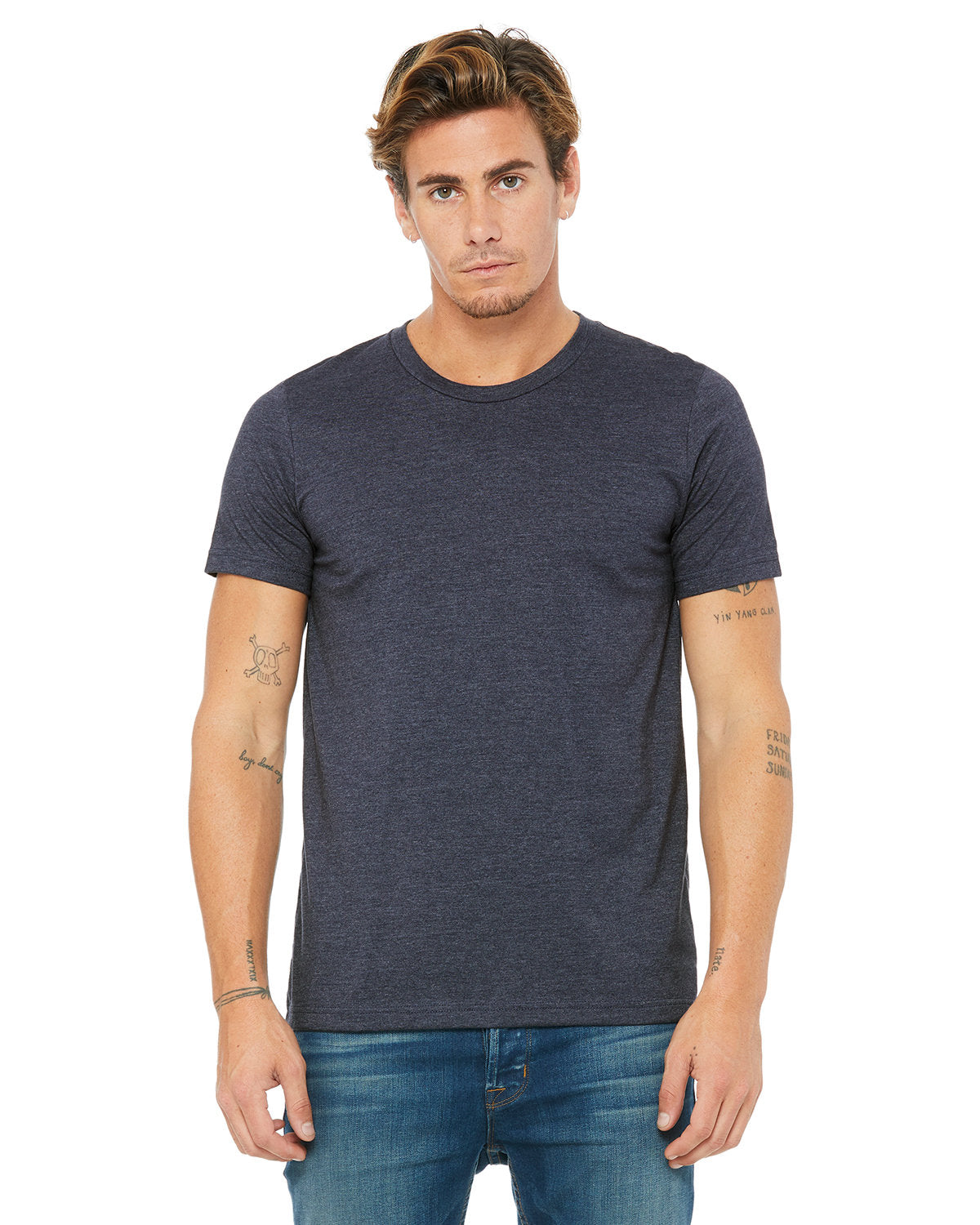 BELLA + CANVAS 3001CVC CVC Jersey Tee (HEATHER NAVY)