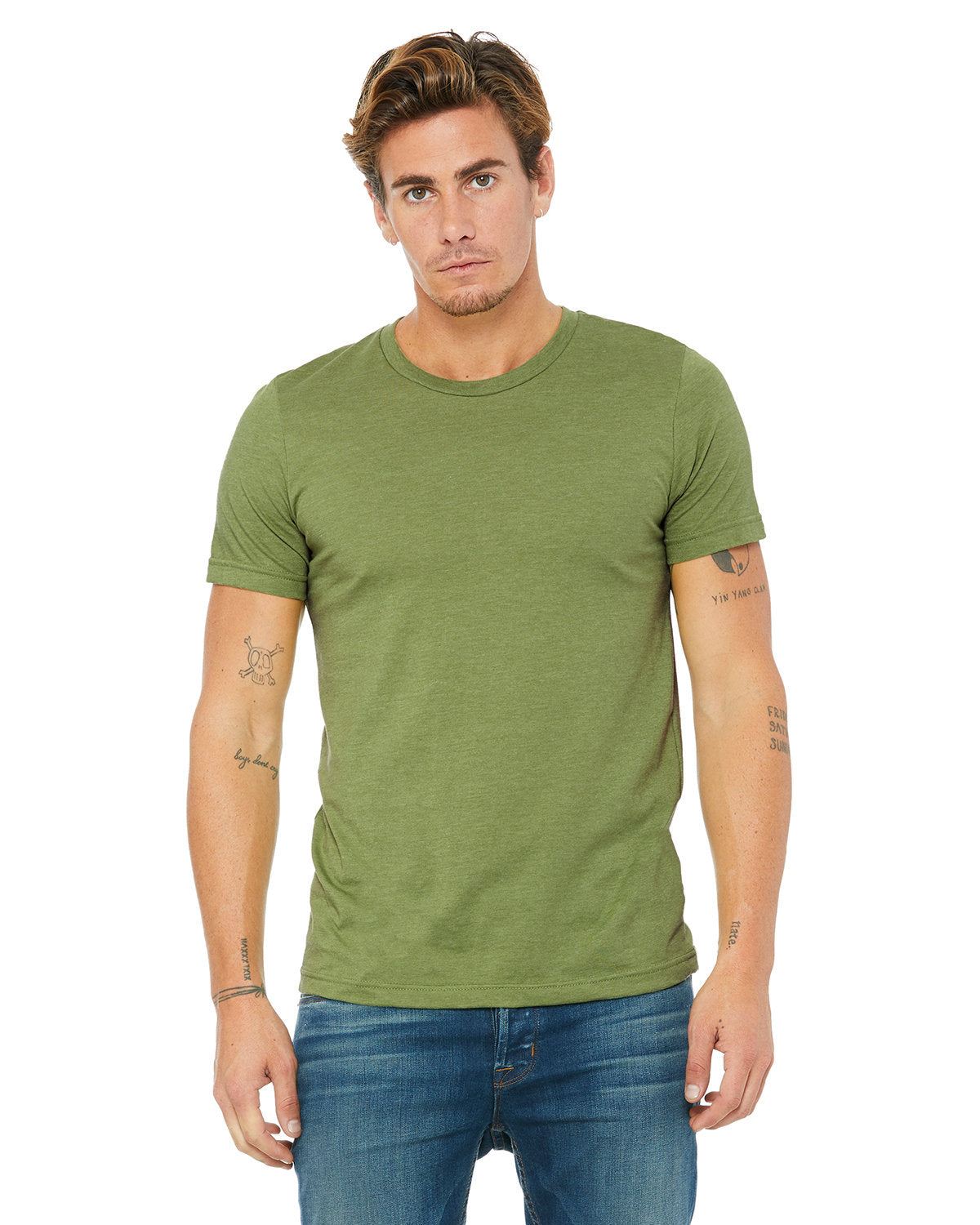 BELLA + CANVAS 3001CVC CVC Jersey Tee (HEATHER GREEN)