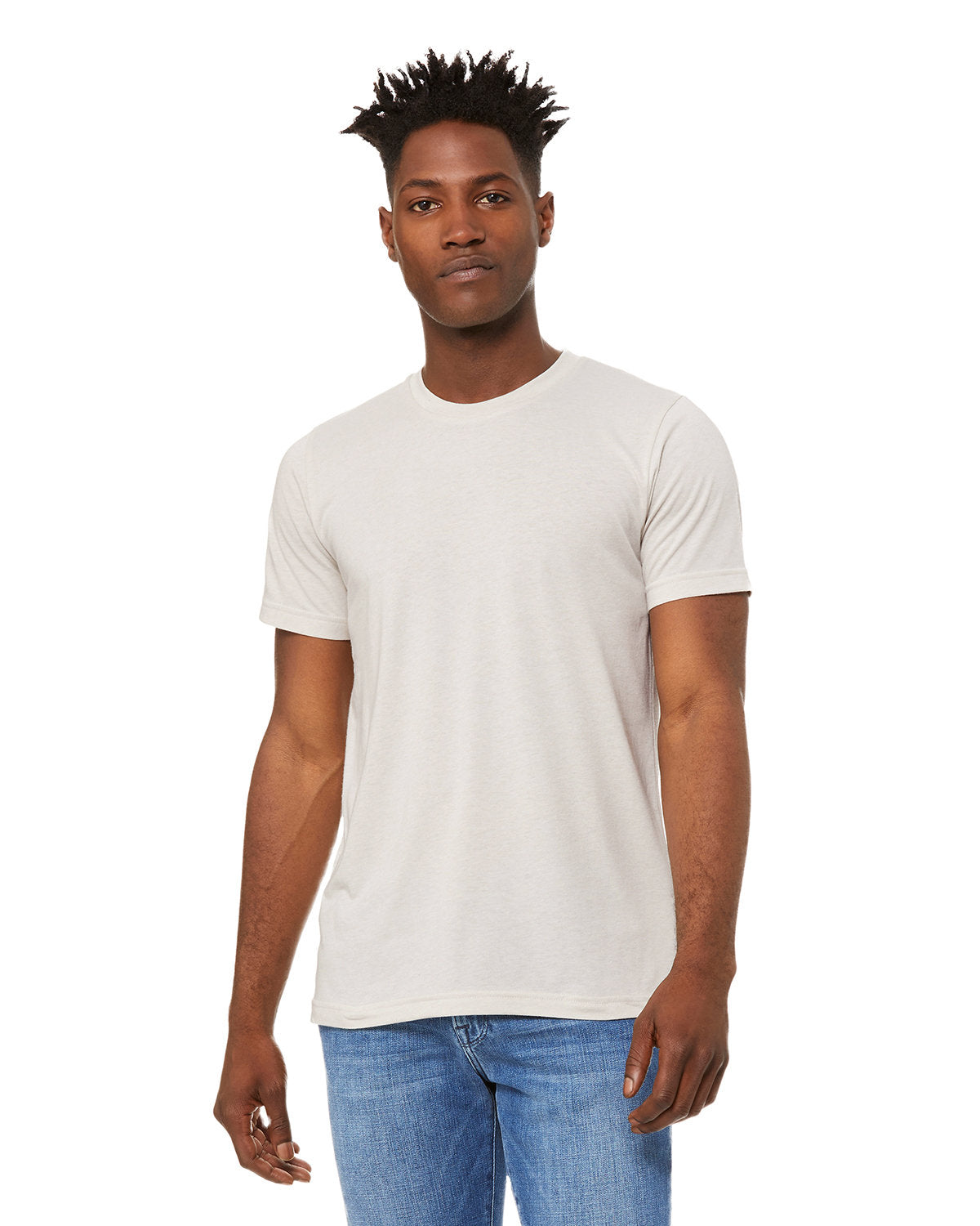BELLA + CANVAS 3001CVC CVC Jersey Tee (HEATHER CEMENT)