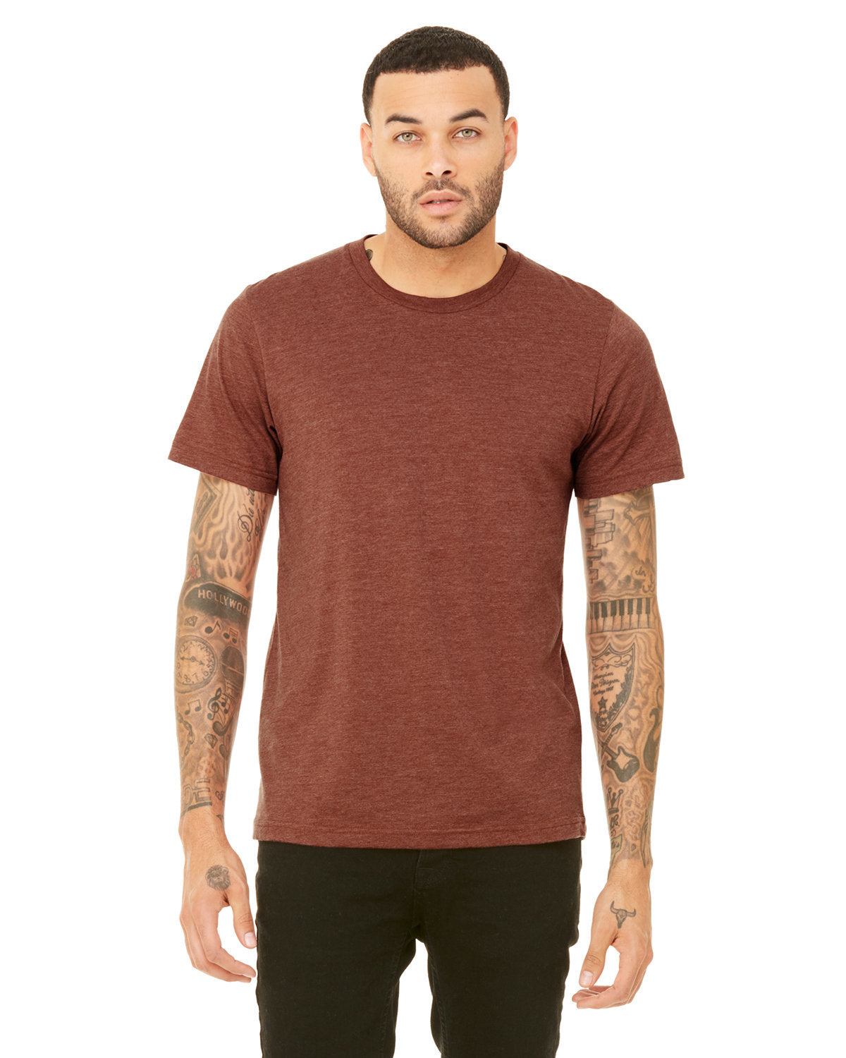BELLA + CANVAS 3001CVC CVC Jersey Tee (HEATHER CLAY)