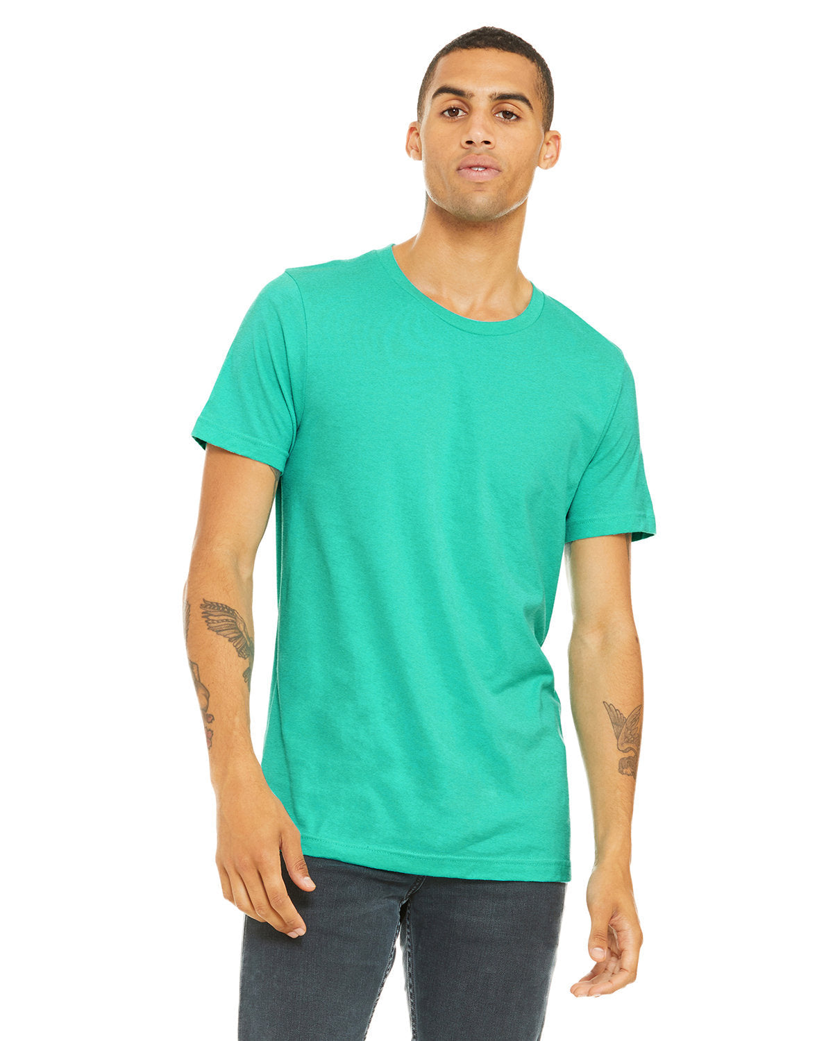 BELLA + CANVAS 3001CVC CVC Jersey Tee (HEATHER SEA GRN)