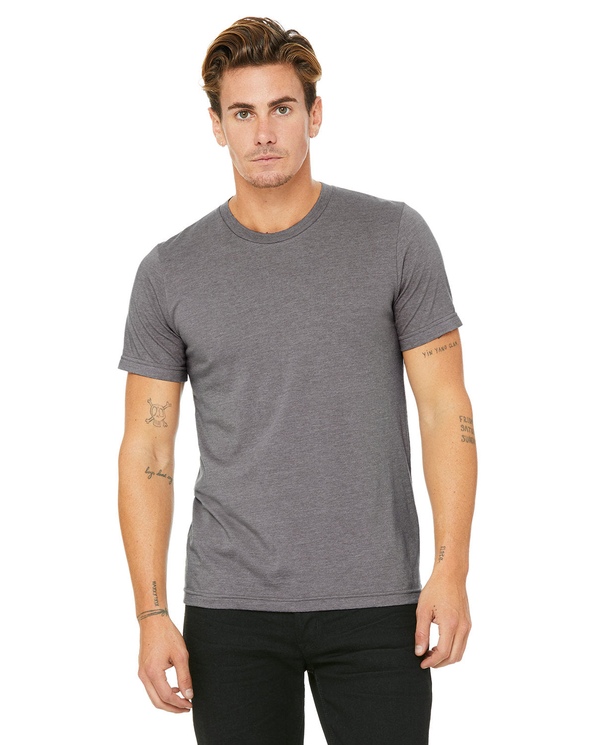 BELLA + CANVAS 3001CVC CVC Jersey Tee (HEATHER STORM)