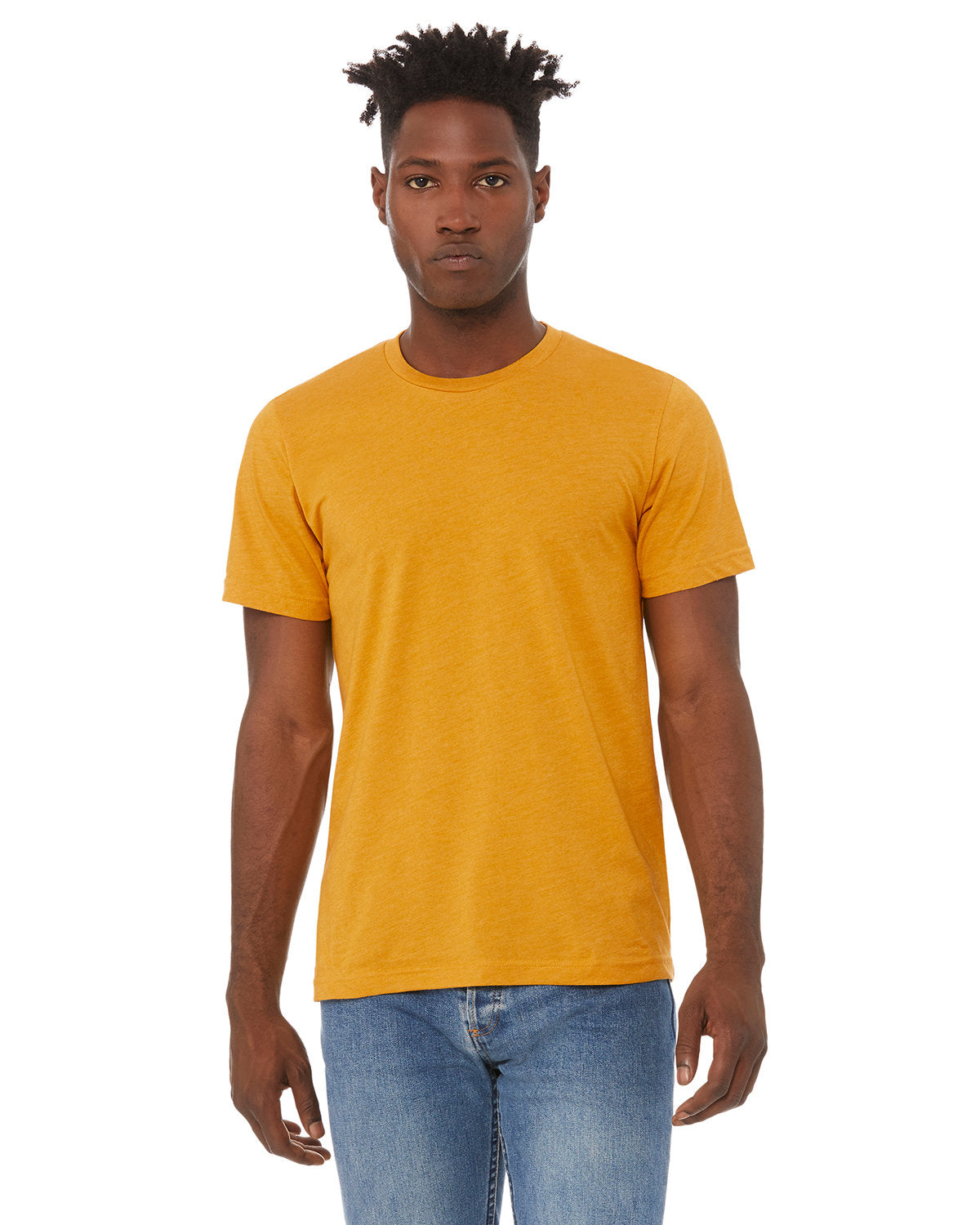BELLA + CANVAS 3001CVC CVC Jersey Tee (HEATHER MUSTARD)