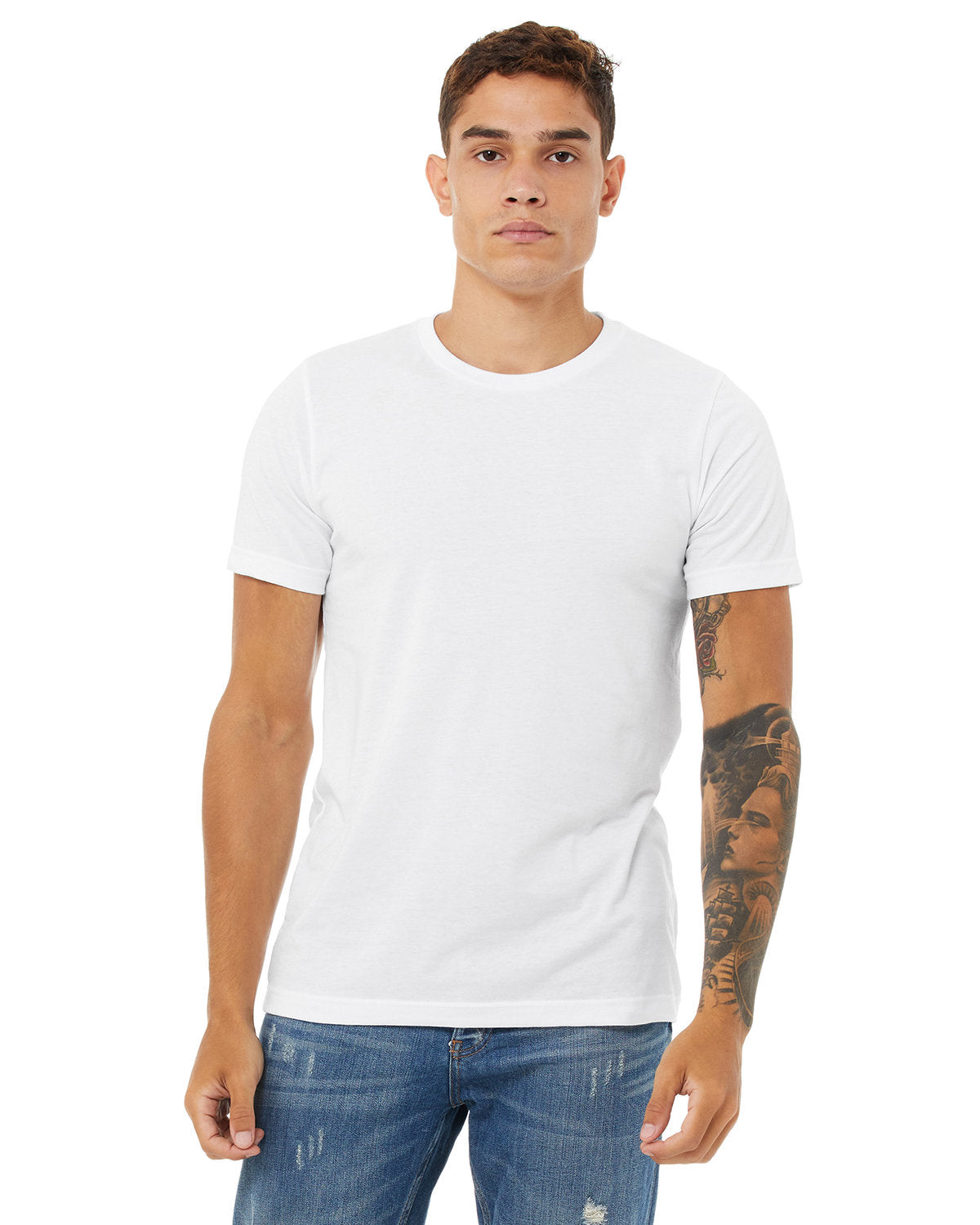 BELLA + CANVAS 3001CVC CVC Jersey Tee (SOLID WHT BLEND)