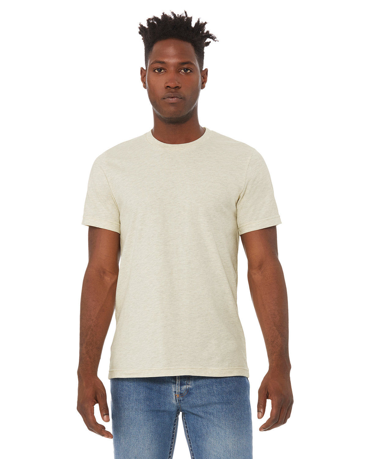 BELLA + CANVAS 3001CVC CVC Jersey Tee (HTHR PRSM NATURL)