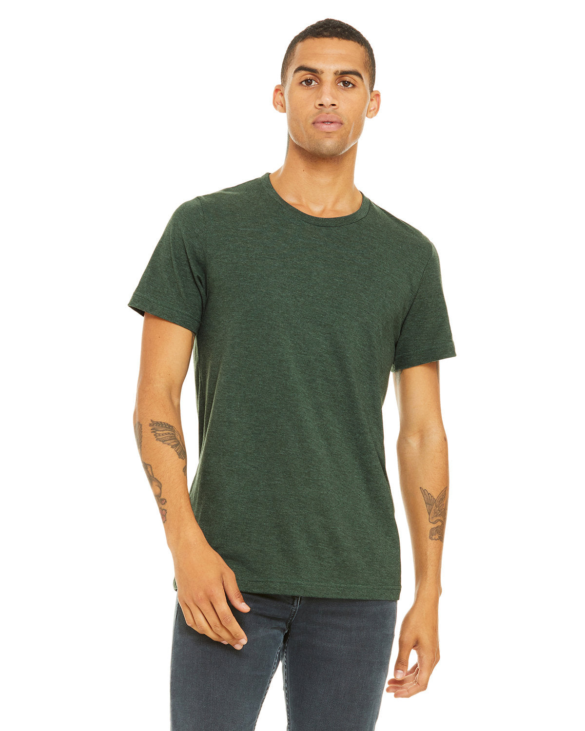 BELLA + CANVAS 3001CVC CVC Jersey Tee (HEATHER FOREST)