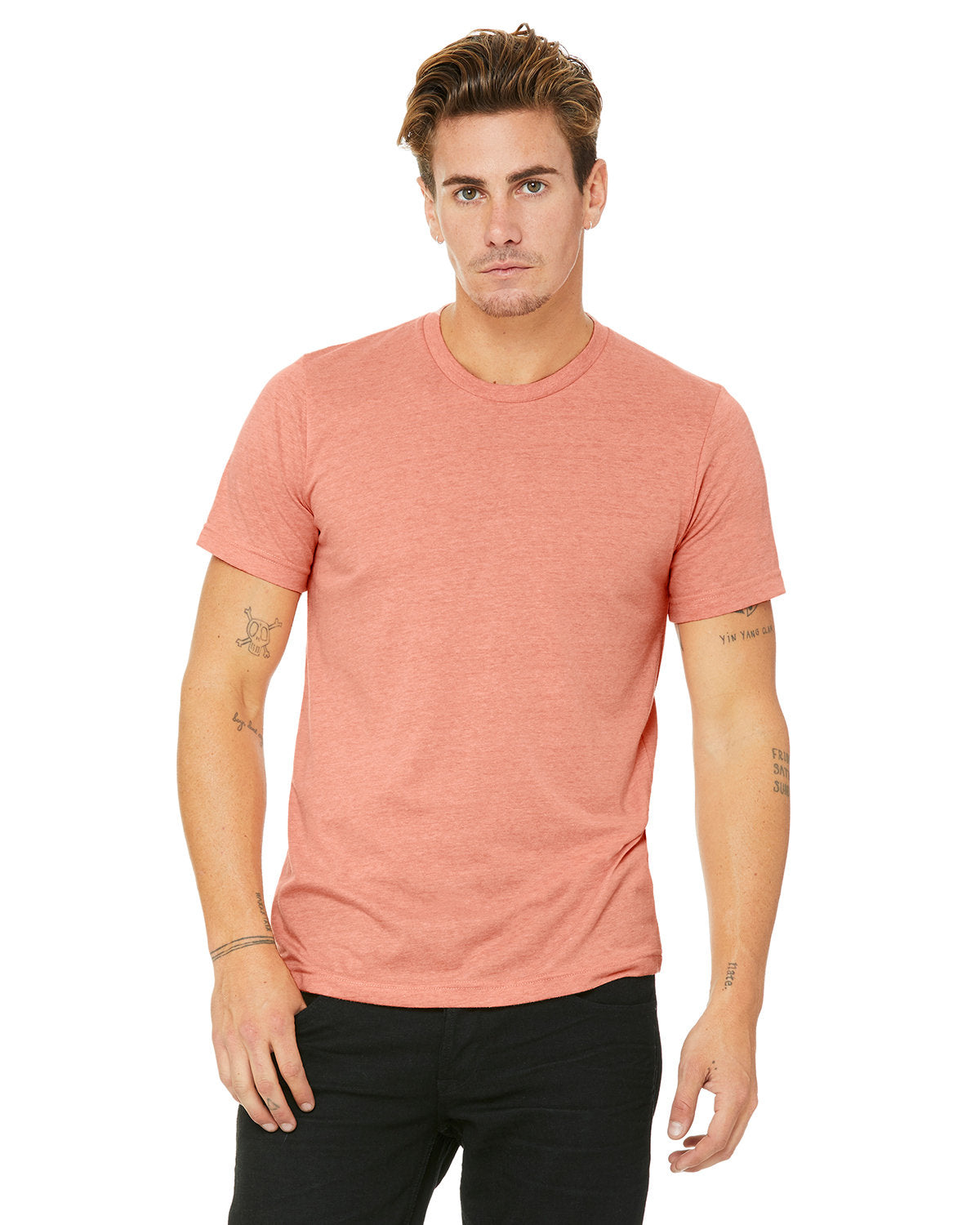 BELLA + CANVAS 3001CVC CVC Jersey Tee (HEATHER SUNSET)