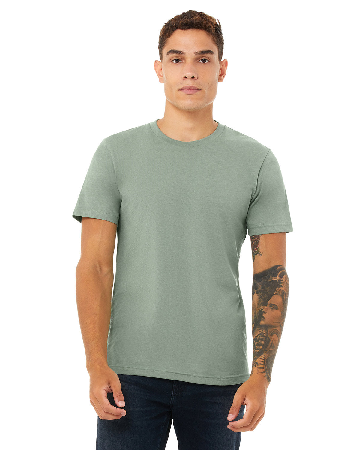 BELLA + CANVAS 3001CVC CVC Jersey Tee (HEATHER SAGE)