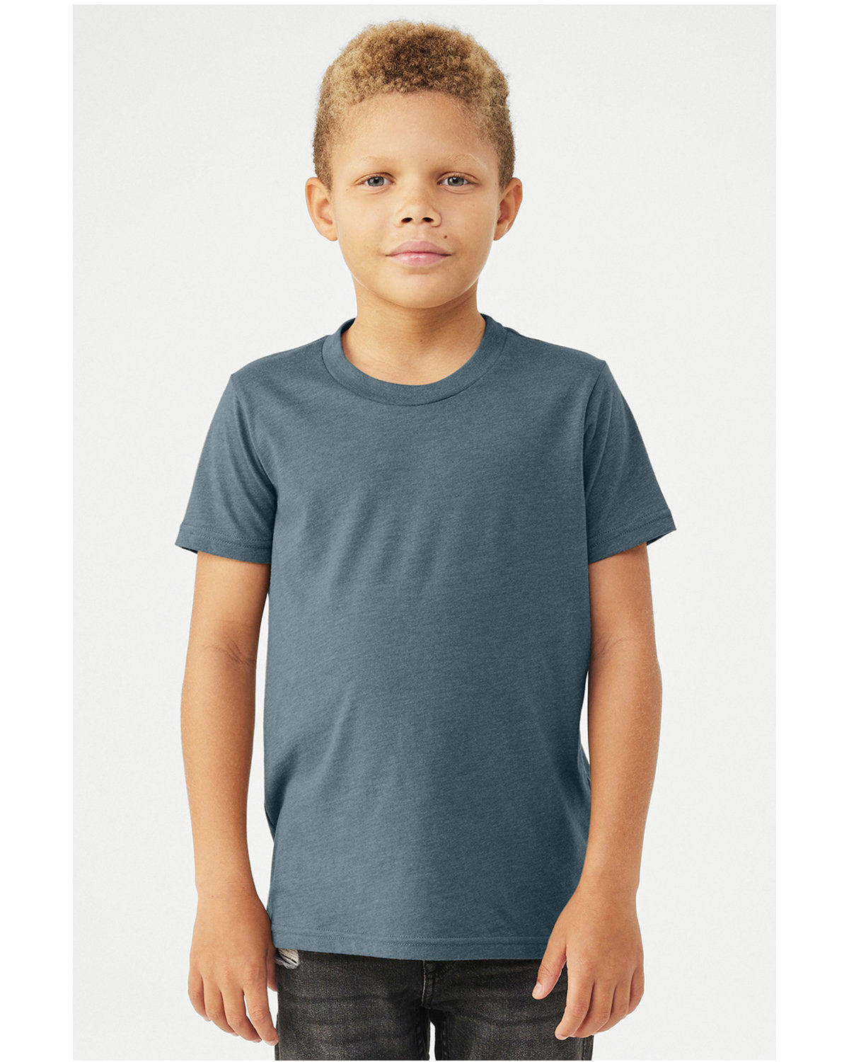 BELLA + CANVAS 3001YCVC Youth CVC Jersey Tee (HEATHER SLATE)