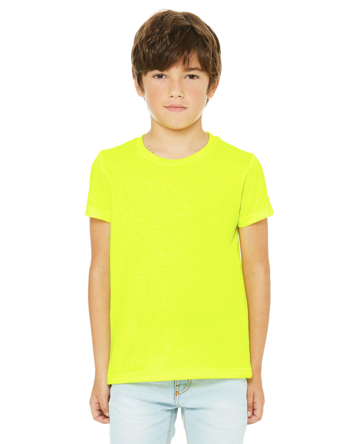 BELLA + CANVAS 3001YCVC Youth CVC Jersey Tee (NEON YELLOW)
