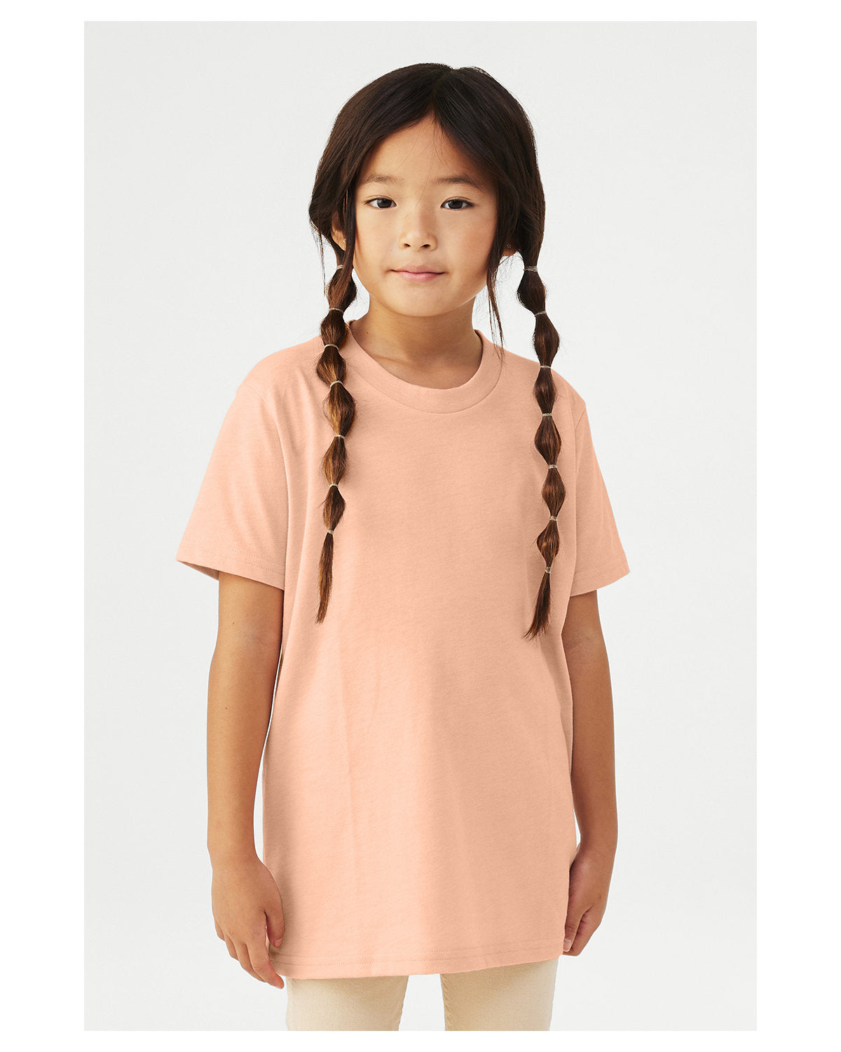 BELLA + CANVAS 3001YCVC Youth CVC Jersey Tee (HEATHER PEACH)