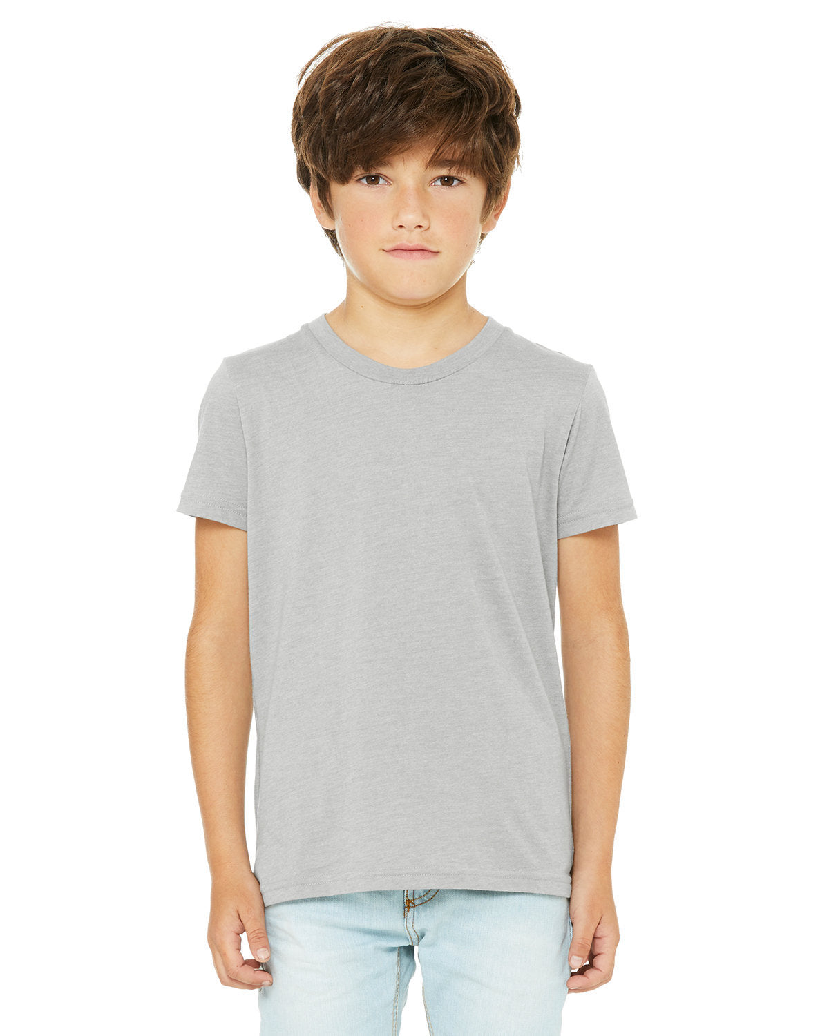 BELLA + CANVAS 3001YCVC Youth CVC Jersey Tee (HEATHER STONE)