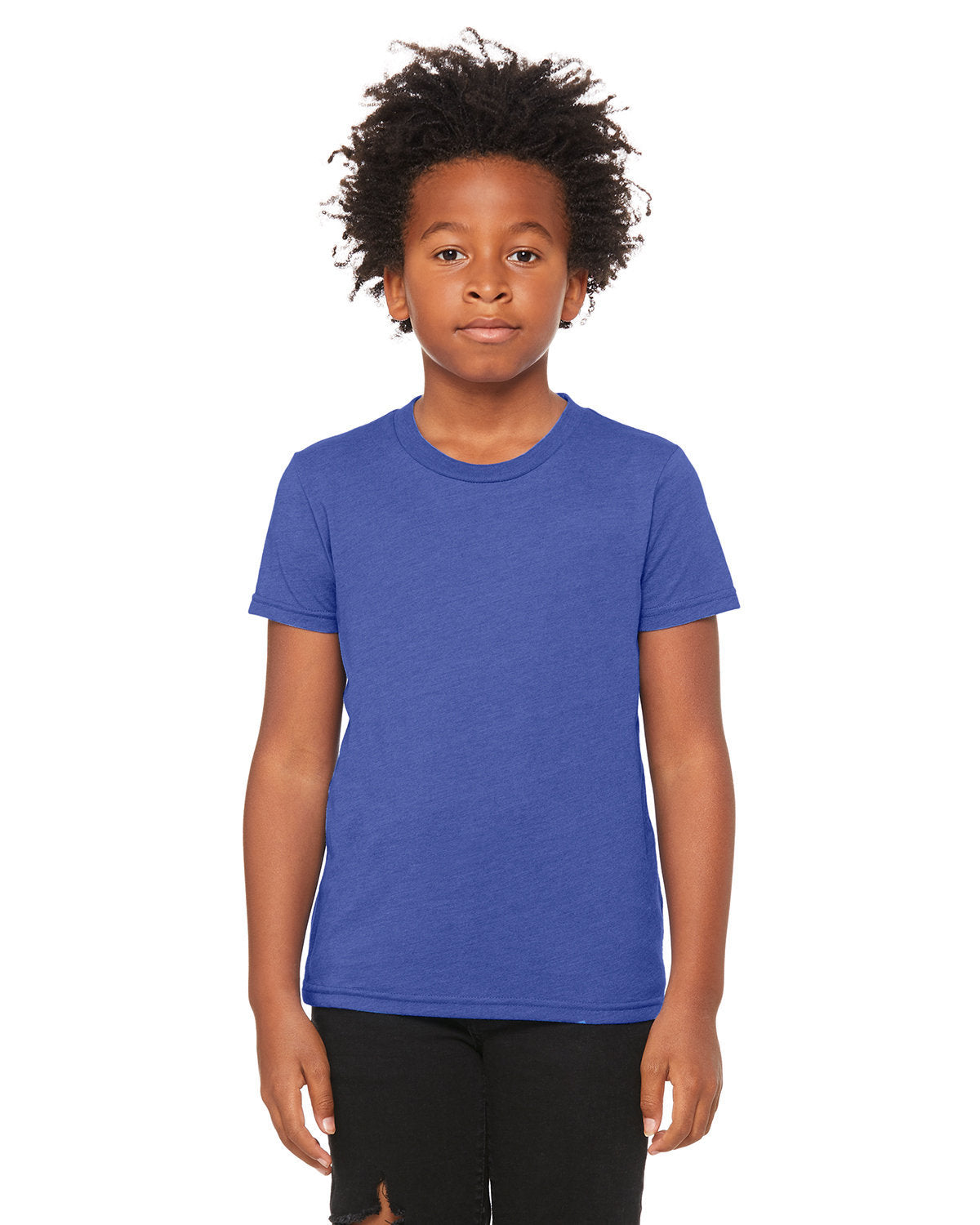 BELLA + CANVAS 3001YCVC Youth CVC Jersey Tee (HEATHER TRUE ROY)