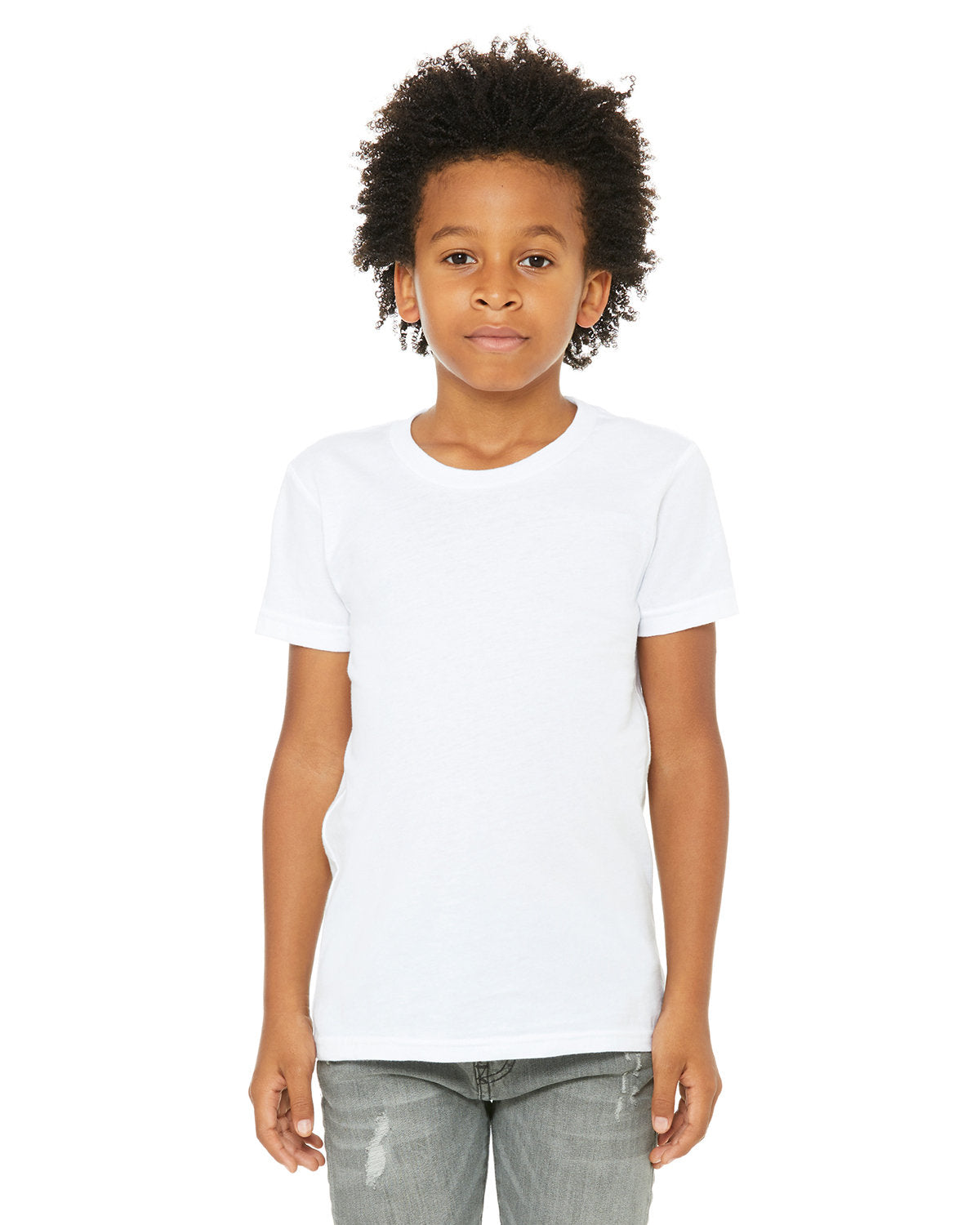 BELLA + CANVAS 3001YCVC Youth CVC Jersey Tee (SOLID WHT BLEND)