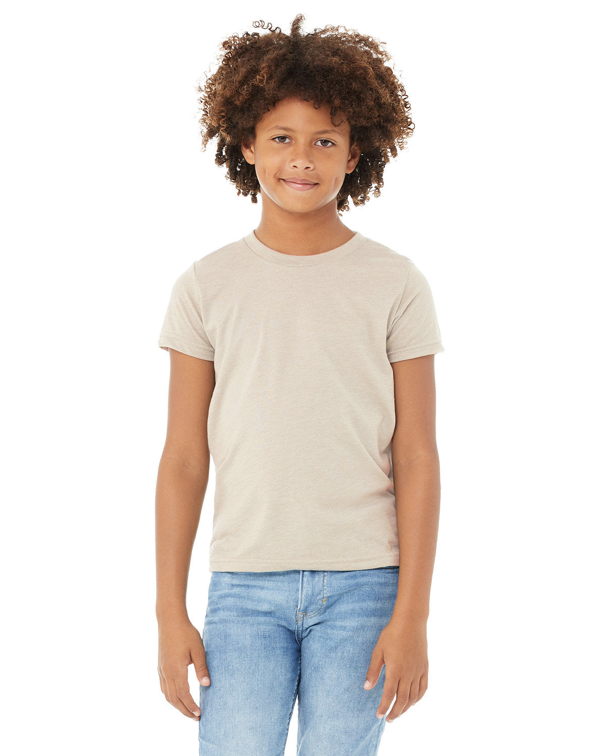 BELLA + CANVAS 3001YCVC Youth CVC Jersey Tee (HEATHER DUST)