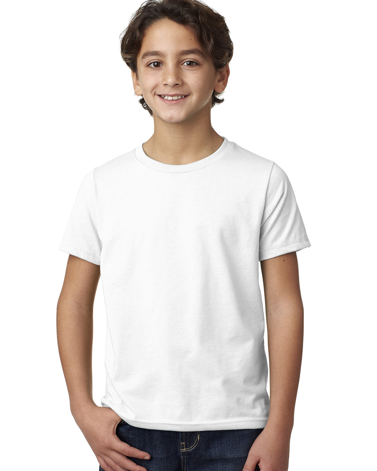 Next Level 3312 Youth CVC T-Shirt (WHITE)