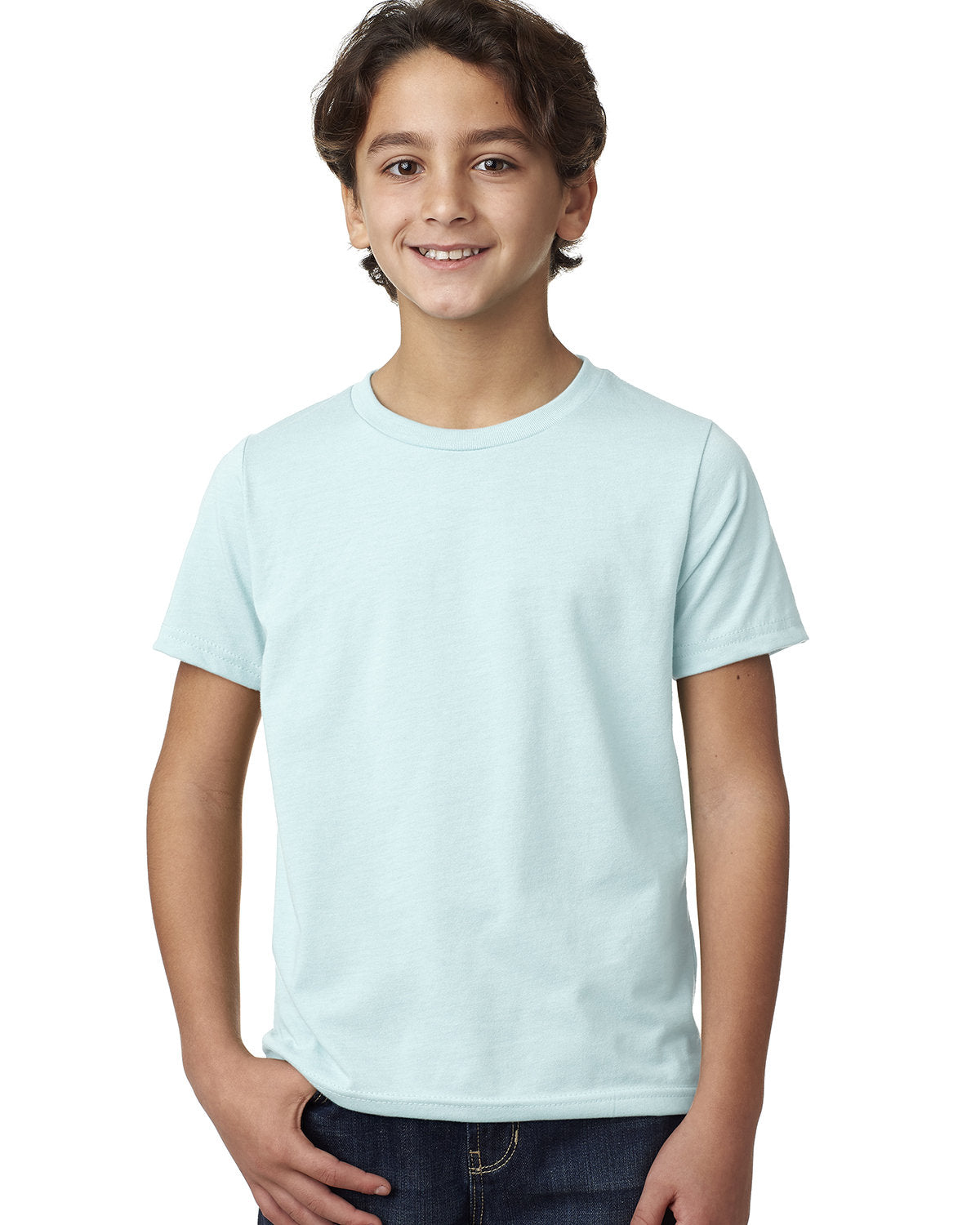 Next Level 3312 Youth CVC T-Shirt (ICE BLUE)