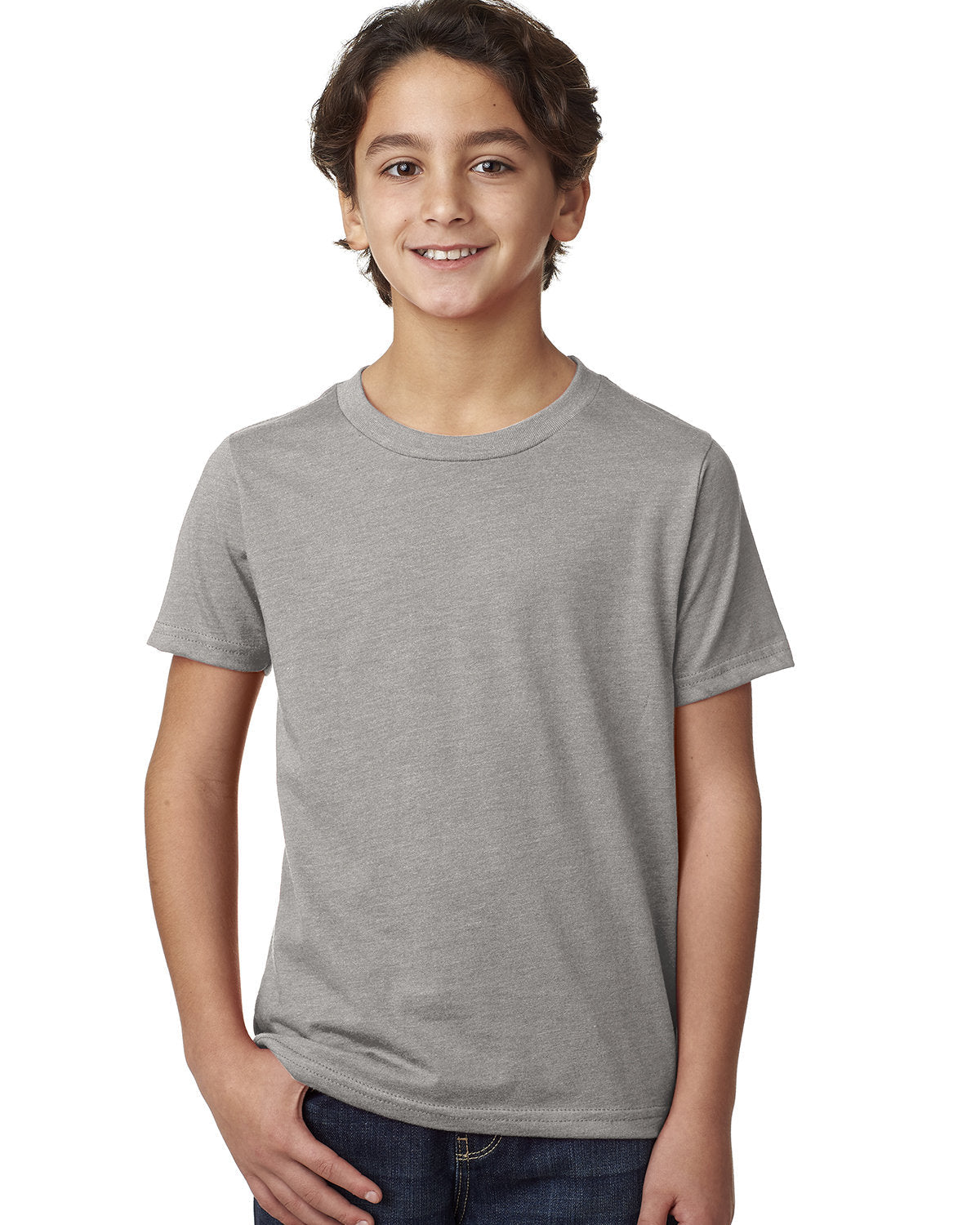 Next Level 3312 Youth CVC T-Shirt (DARK HTHR GRAY)