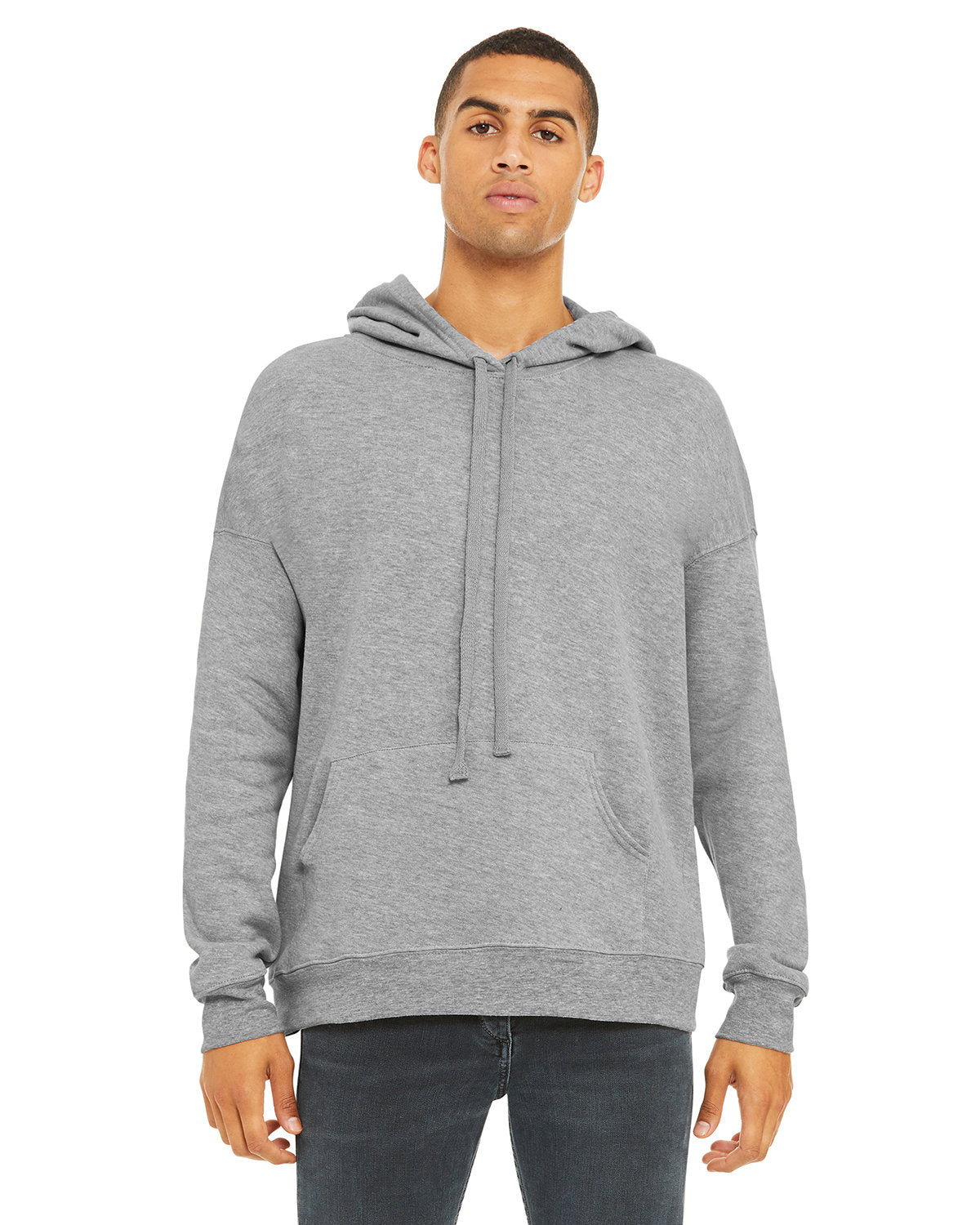 BELLA + CANVAS 3729 Sponge Fleece Drop Shoulder Hoodie (ATHLETIC HEATHER)
