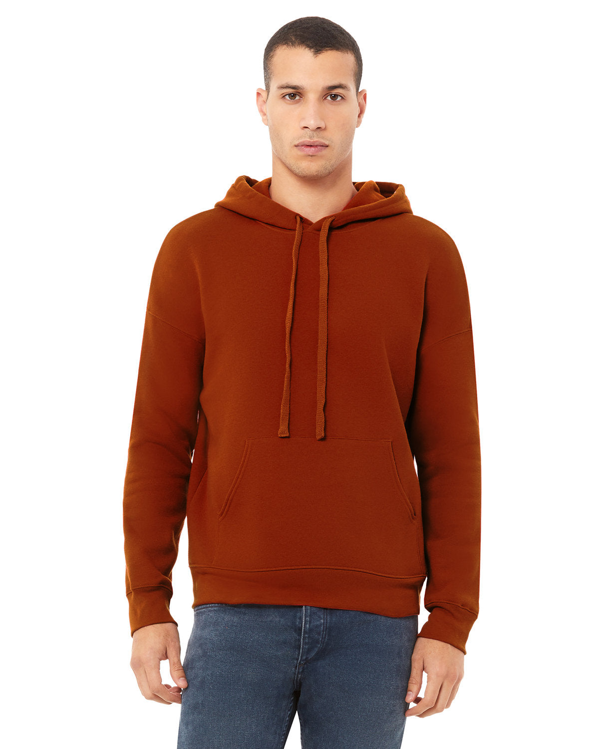 BELLA + CANVAS 3729 Sponge Fleece Drop Shoulder Hoodie (BRICK)