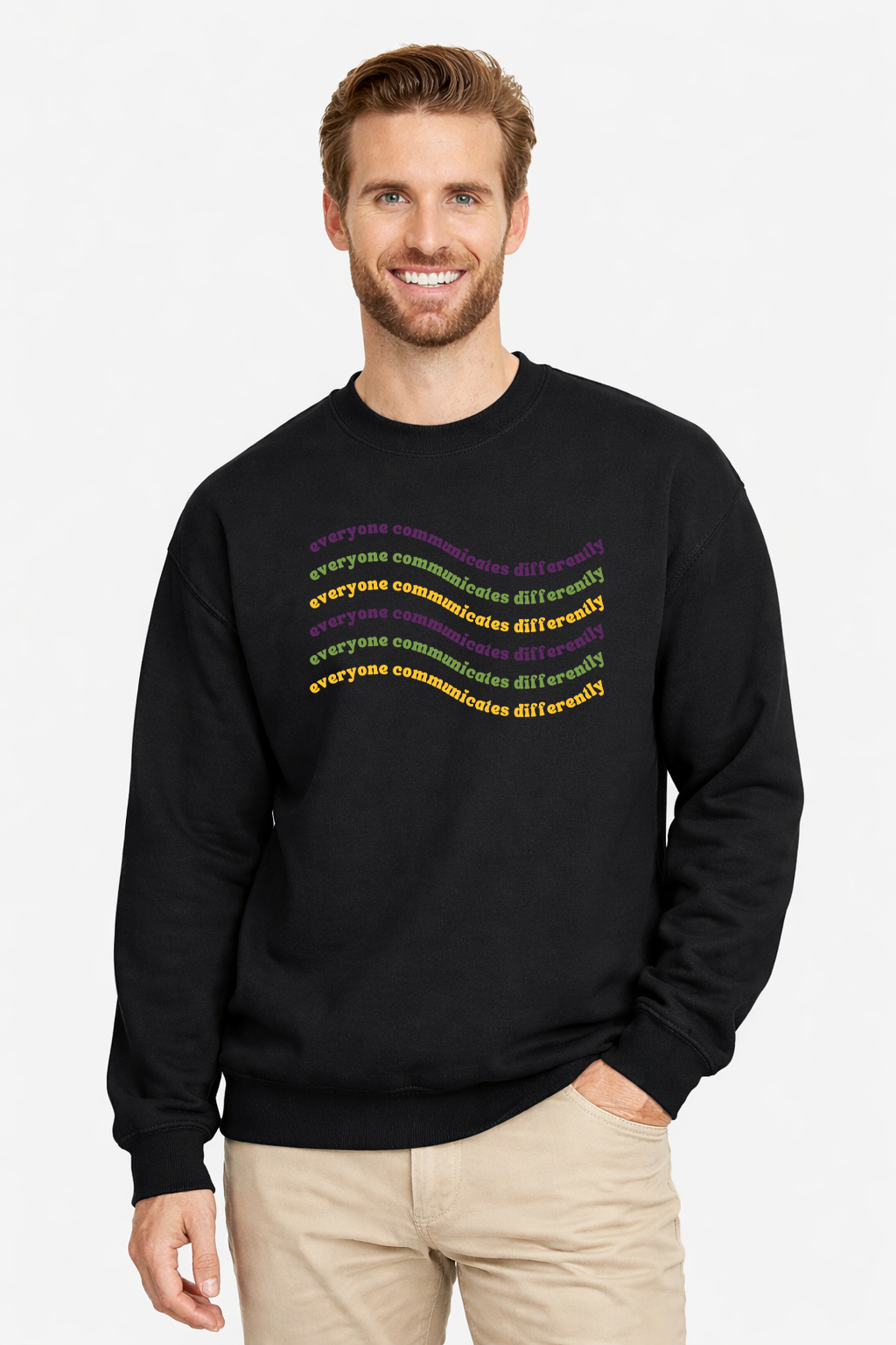 Everyone Communicates Differently Unisex Heavy Blend Crewneck Sweatshirt