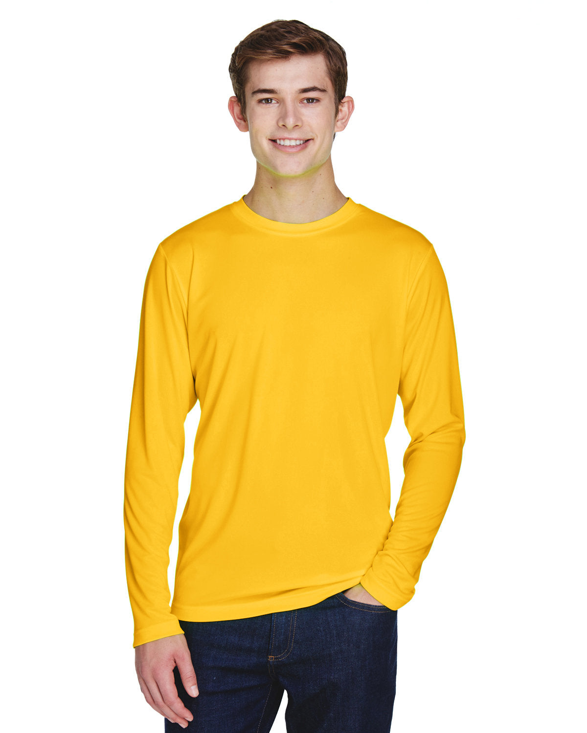 Team 365 TT11L Zone Performance Long Sleeve T-Shirt (SP ATHLETIC GOLD)
