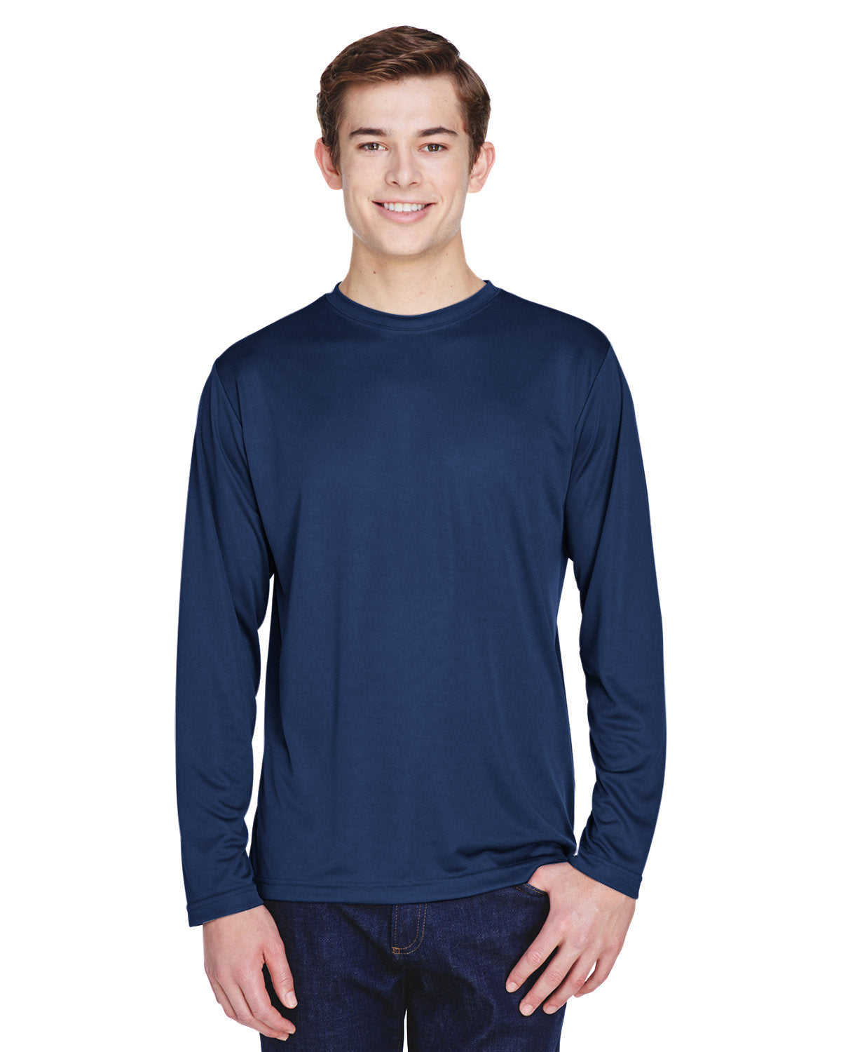 Team 365 TT11L Zone Performance Long Sleeve T-Shirt (SPORT DARK NAVY)