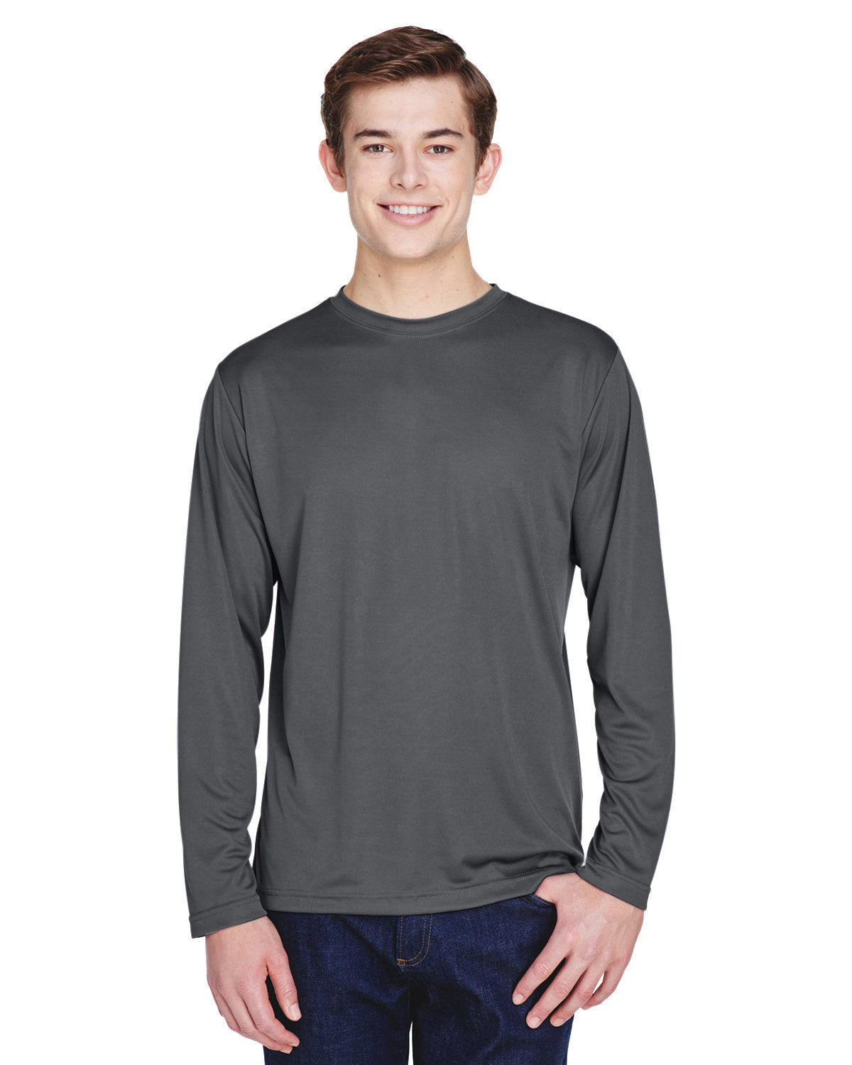 Team 365 TT11L Zone Performance Long Sleeve T-Shirt (SPORT GRAPHITE)