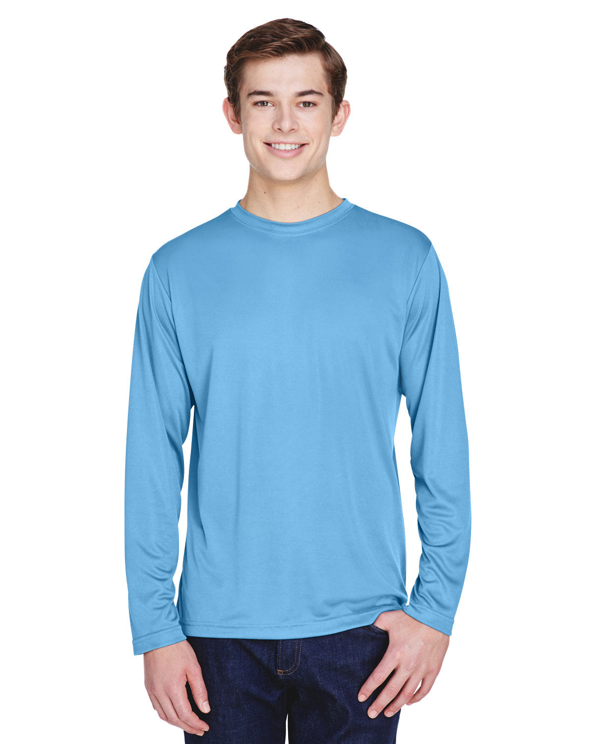 Team 365 TT11L Zone Performance Long Sleeve T-Shirt (SPORT LIGHT BLUE)