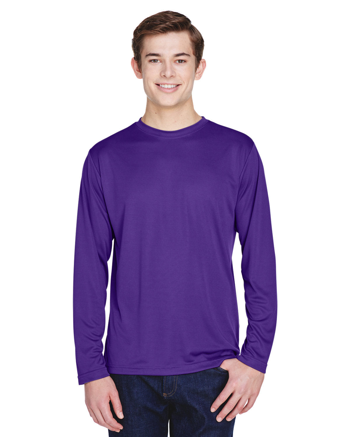 Team 365 TT11L Zone Performance Long Sleeve T-Shirt (SPORT PURPLE)