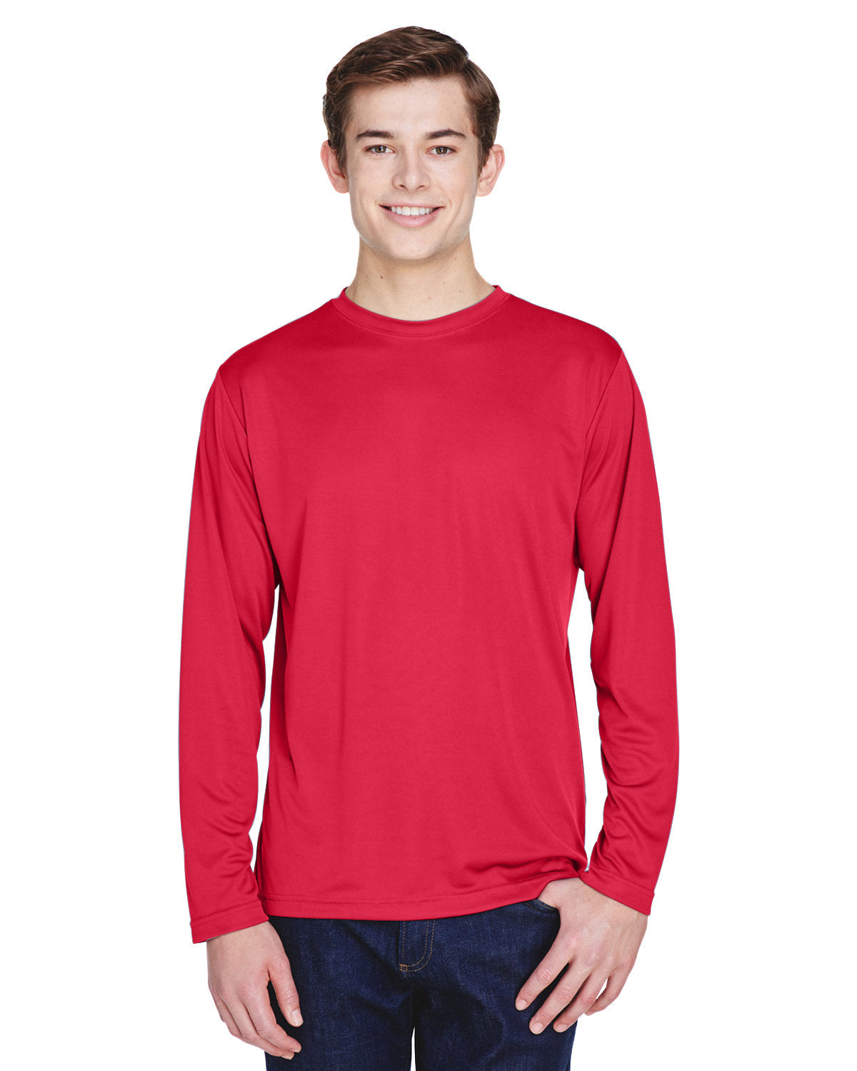 Team 365 TT11L Zone Performance Long Sleeve T-Shirt (SPORT RED)