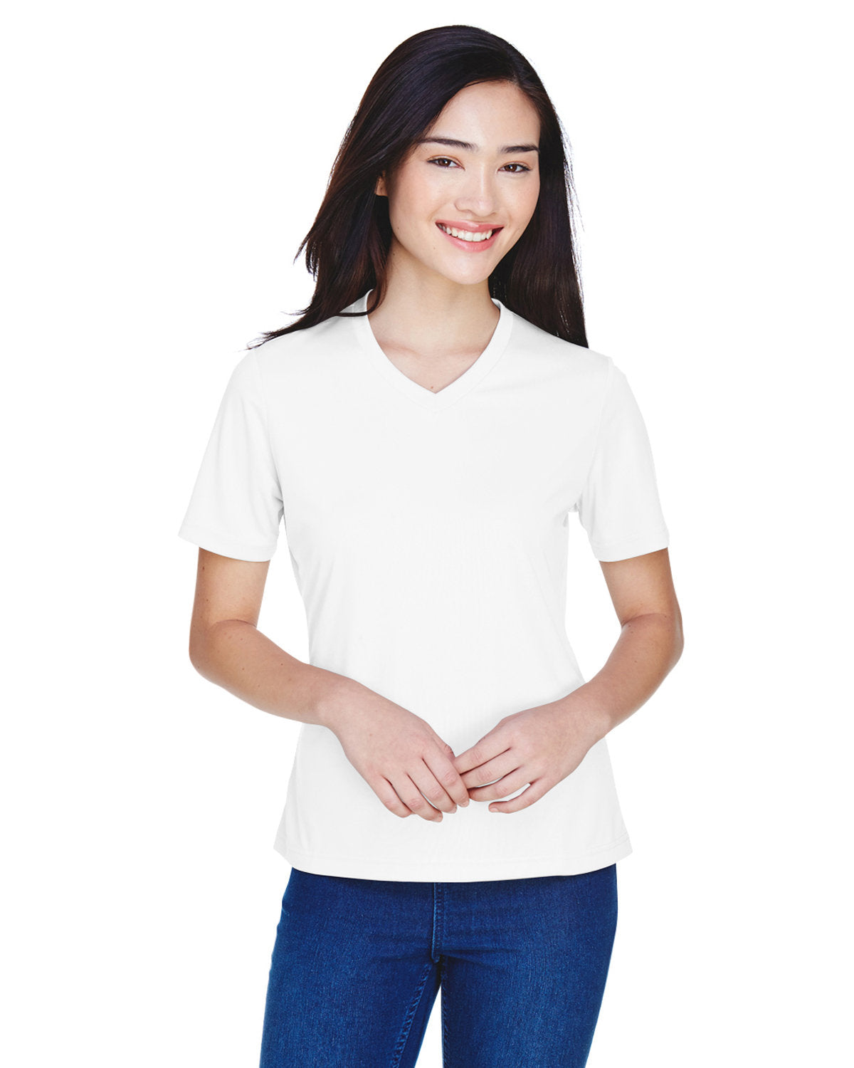 Team 365 TT11W Women's Zone Performance T-Shirt (WHITE)