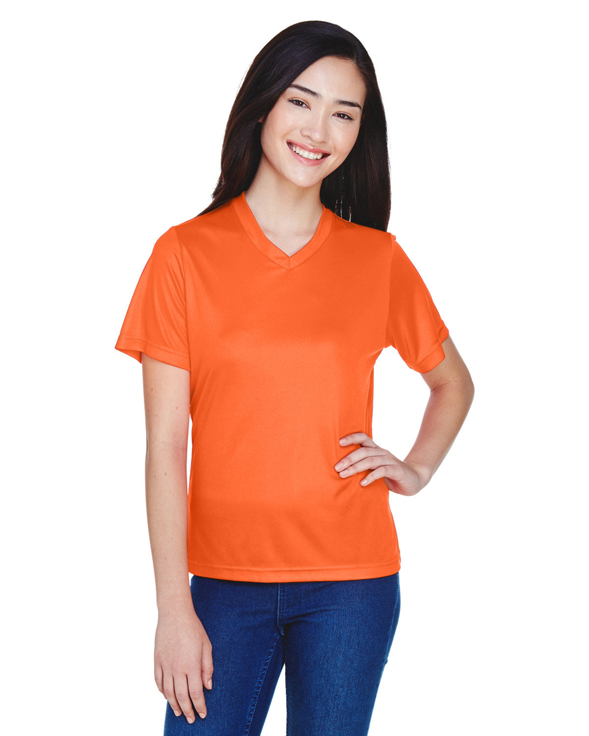 Team 365 TT11W Women's Zone Performance T-Shirt (SPORT ORANGE)