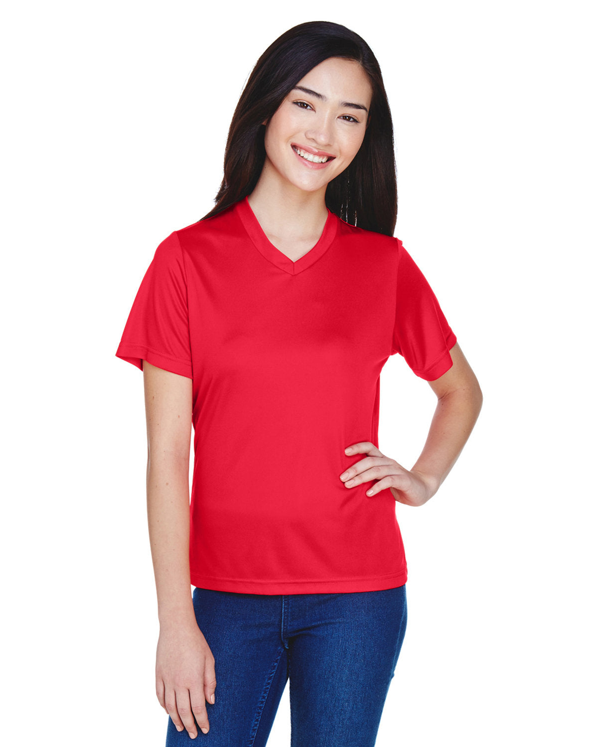 Team 365 TT11W Women's Zone Performance T-Shirt (SPORT RED)