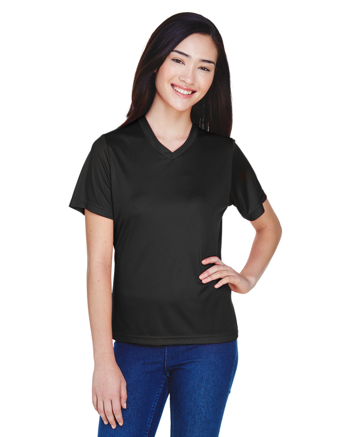 Team 365 TT11W Women's Zone Performance T-Shirt (BLACK)