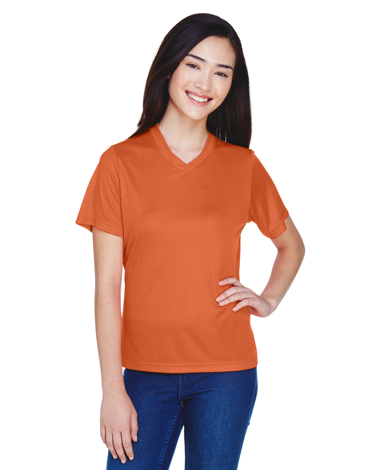 Team 365 TT11W Women's Zone Performance T-Shirt (SPRT BRNT ORANGE)