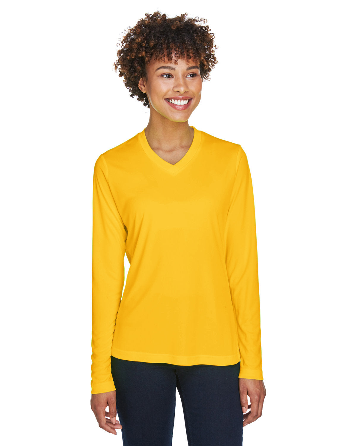 Team 365 TT11WL Women's Zone Performance Long Sleeve T-Shirt (SP ATHLETIC GOLD)