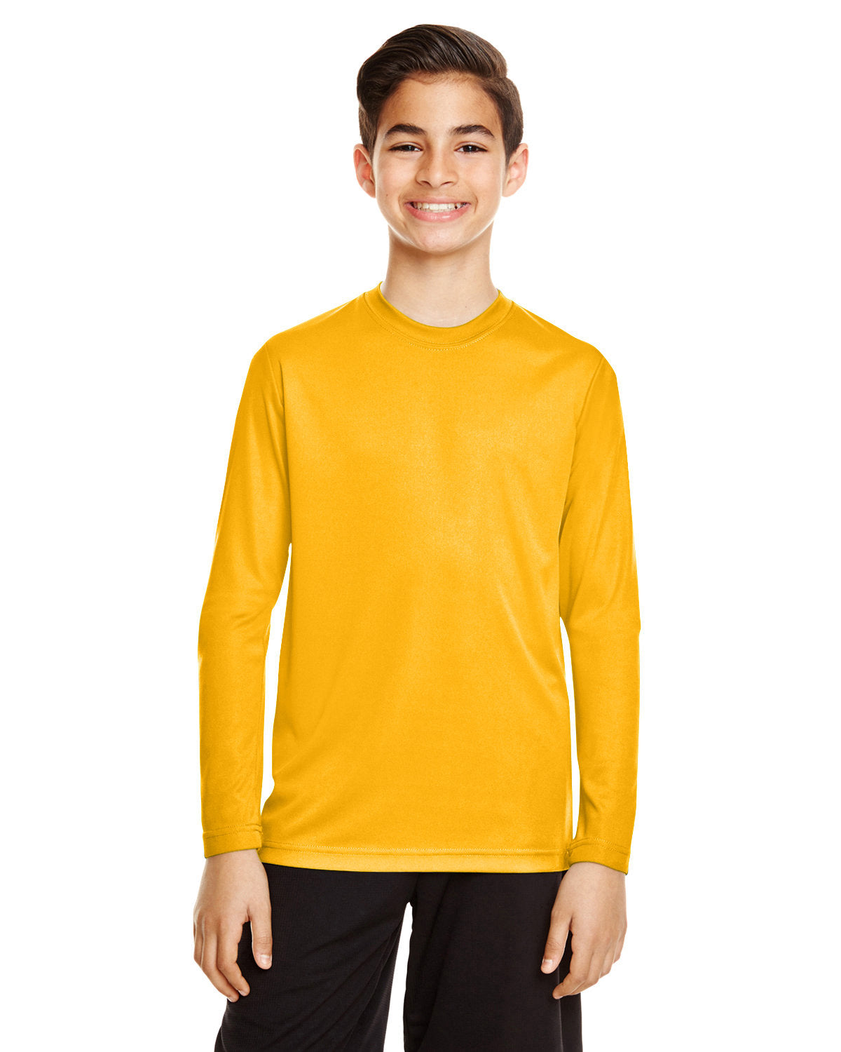 Team 365 TT11YL Youth Zone Performance Long Sleeve T-Shirt (SP ATHLETIC GOLD)