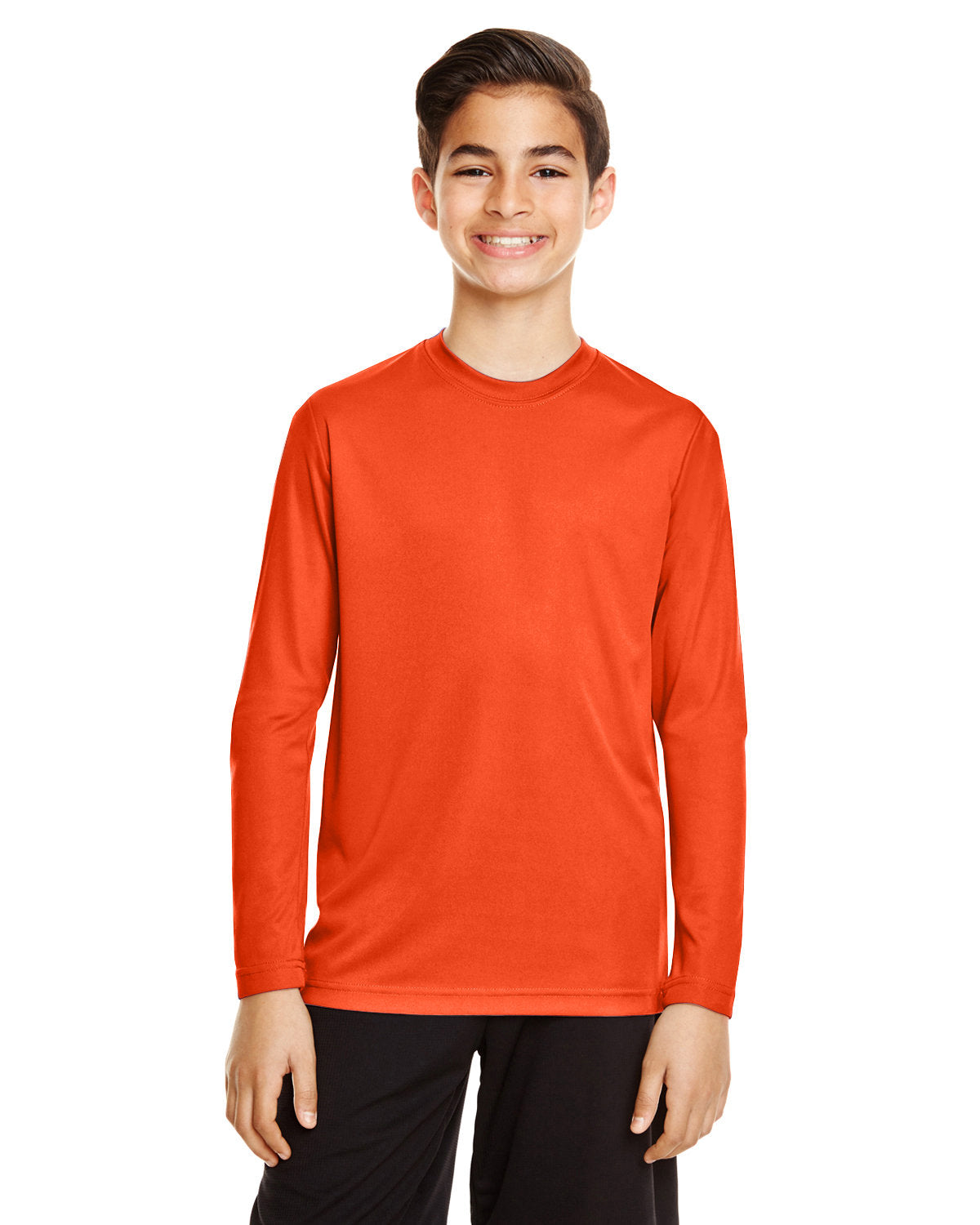 Team 365 TT11YL Youth Zone Performance Long Sleeve T-Shirt (SPORT ORANGE)