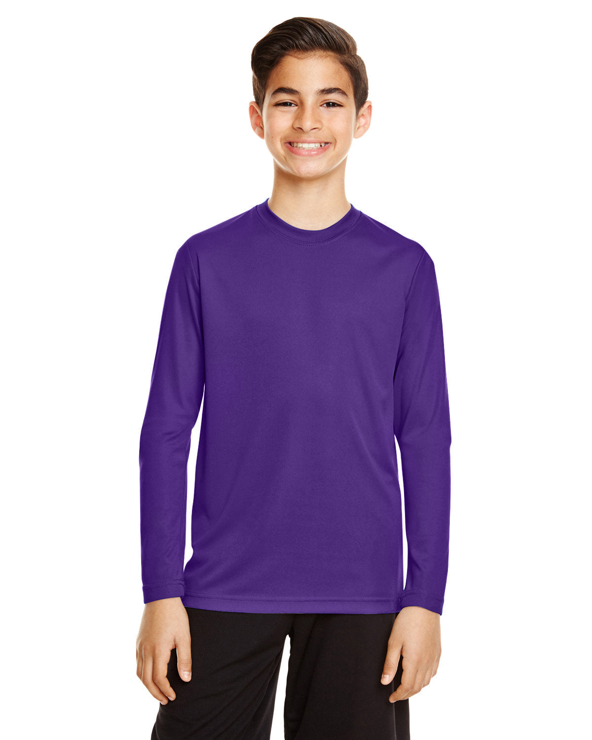 Team 365 TT11YL Youth Zone Performance Long Sleeve T-Shirt (SPORT PURPLE)