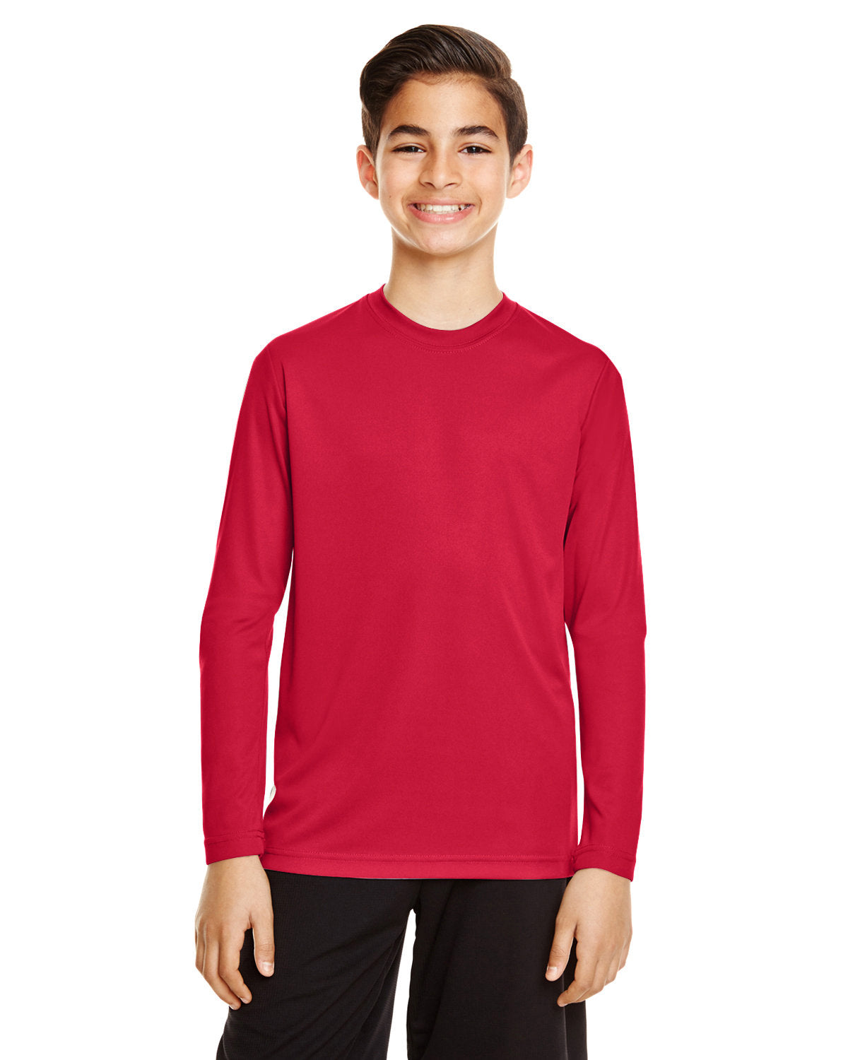 Team 365 TT11YL Youth Zone Performance Long Sleeve T-Shirt (SPORT RED)